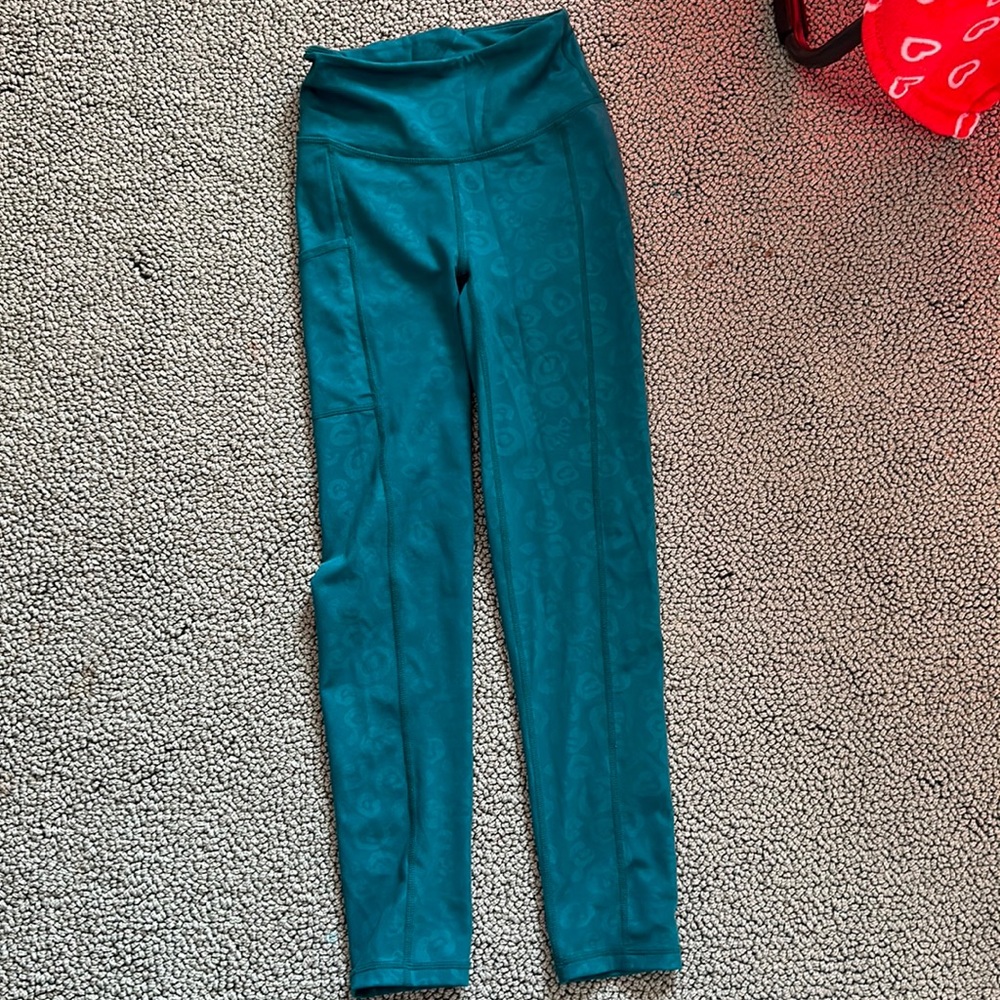 Lilly Pulitzer leapoard print teal leggings